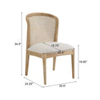 Christopher Knight Home Whim Rubber Wood Dining Chair with Rattan Back