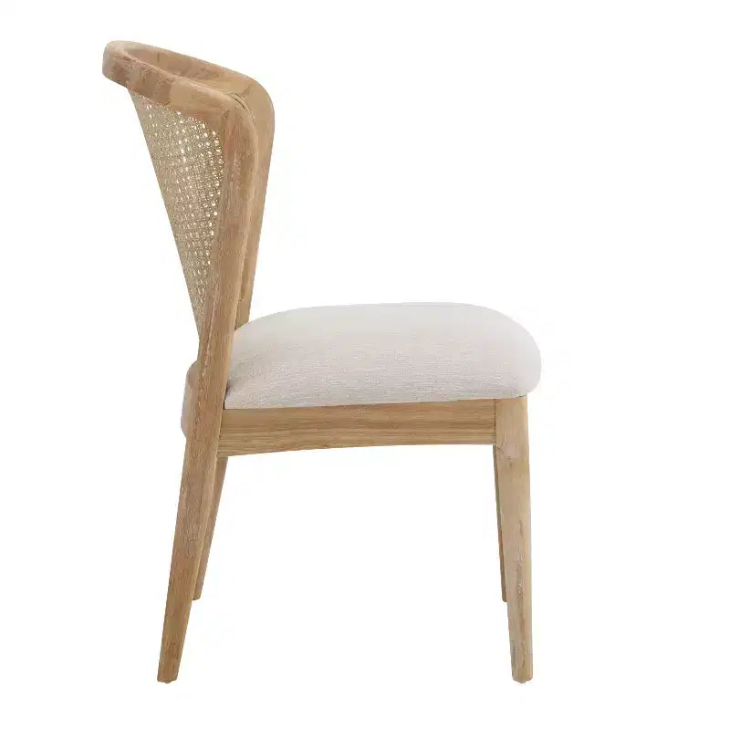 Christopher Knight Home Whim Rubber Wood Dining Chair with Rattan Back