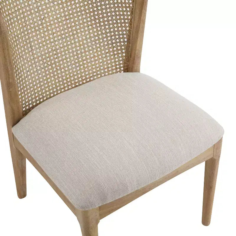 Christopher Knight Home Whim Rubber Wood Dining Chair with Rattan Back