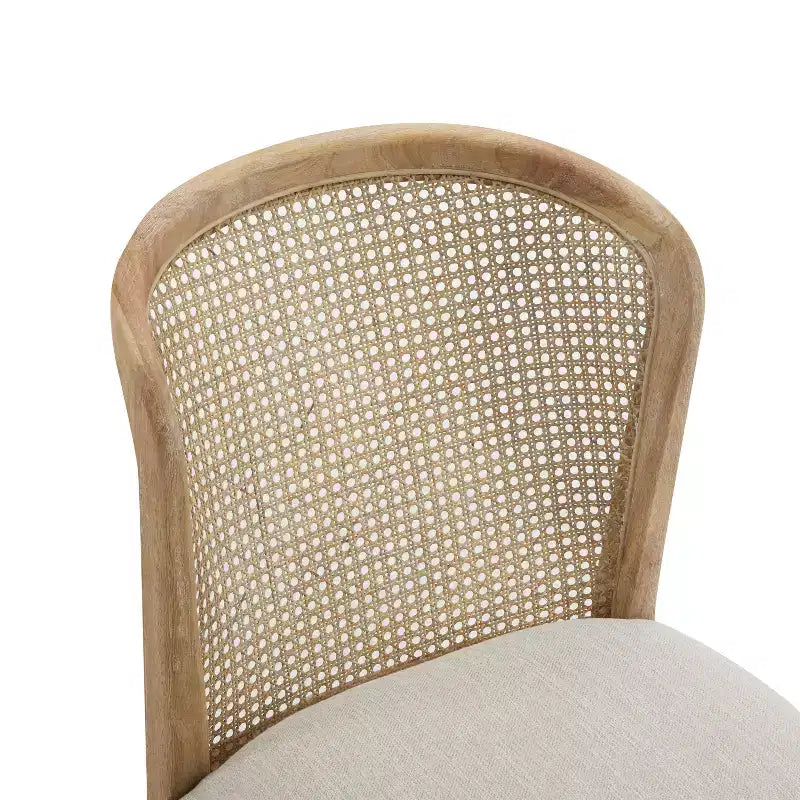 Christopher Knight Home Whim Rubber Wood Dining Chair with Rattan Back