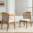 Christopher Knight Home Whim Rubber Wood Dining Chair with Rattan Back