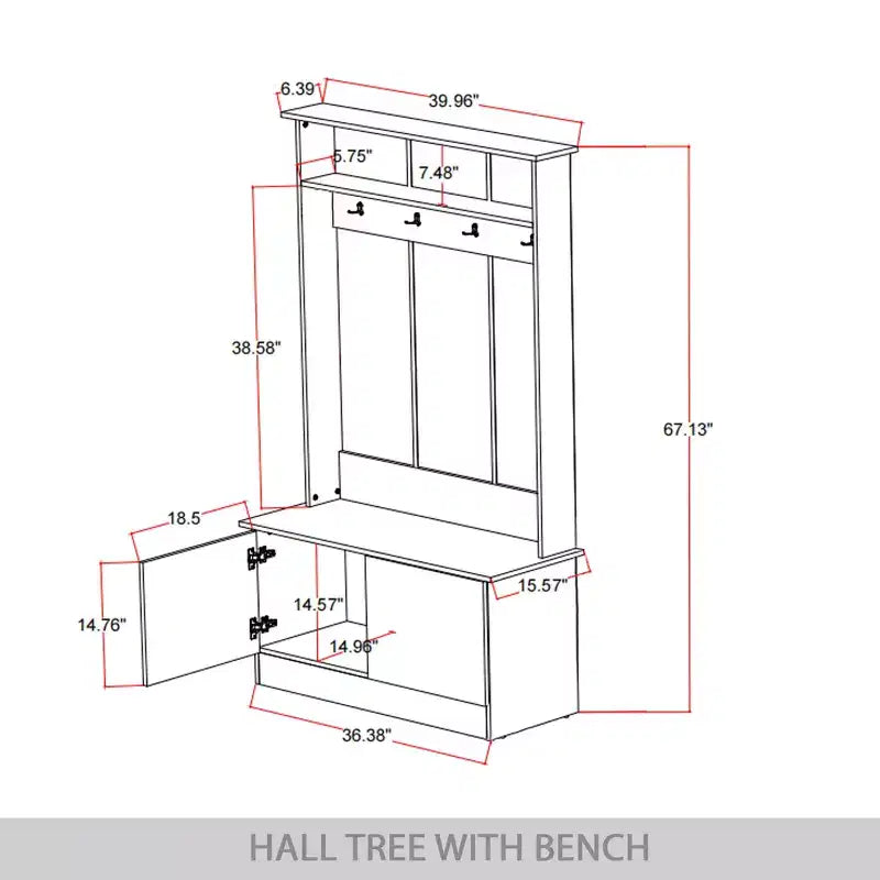 ChaletPosh Hall Tree with Bench