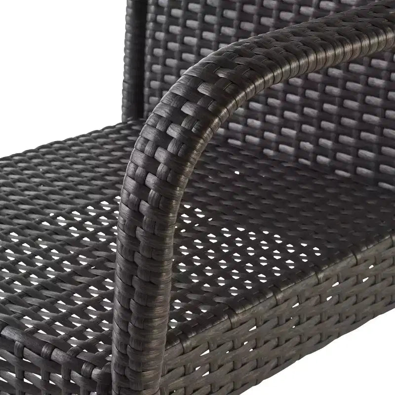 GDFStudio Conquista Outdoor Wicker 30 Inch Barstools (Set of 2)