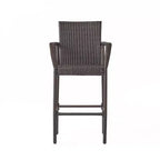 GDFStudio Conquista Outdoor Wicker 30 Inch Barstools (Set of 2)