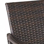 GDFStudio Conquista Outdoor Wicker 30 Inch Barstools (Set of 2)