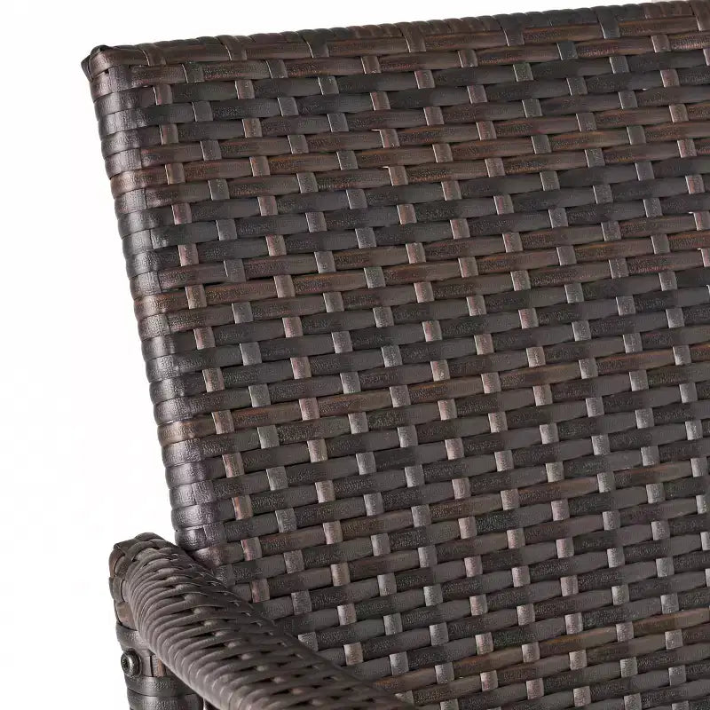 GDFStudio Conquista Outdoor Wicker 30 Inch Barstools (Set of 2)