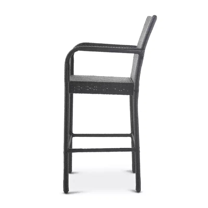 GDFStudio Conquista Outdoor Wicker 30 Inch Barstools (Set of 2)