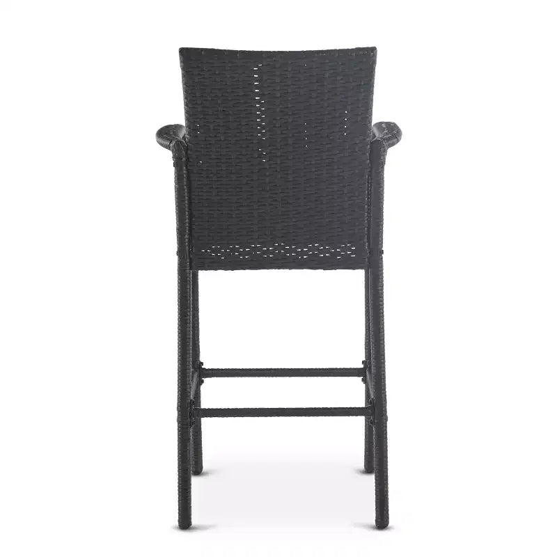 GDFStudio Conquista Outdoor Wicker 30 Inch Barstools (Set of 2)