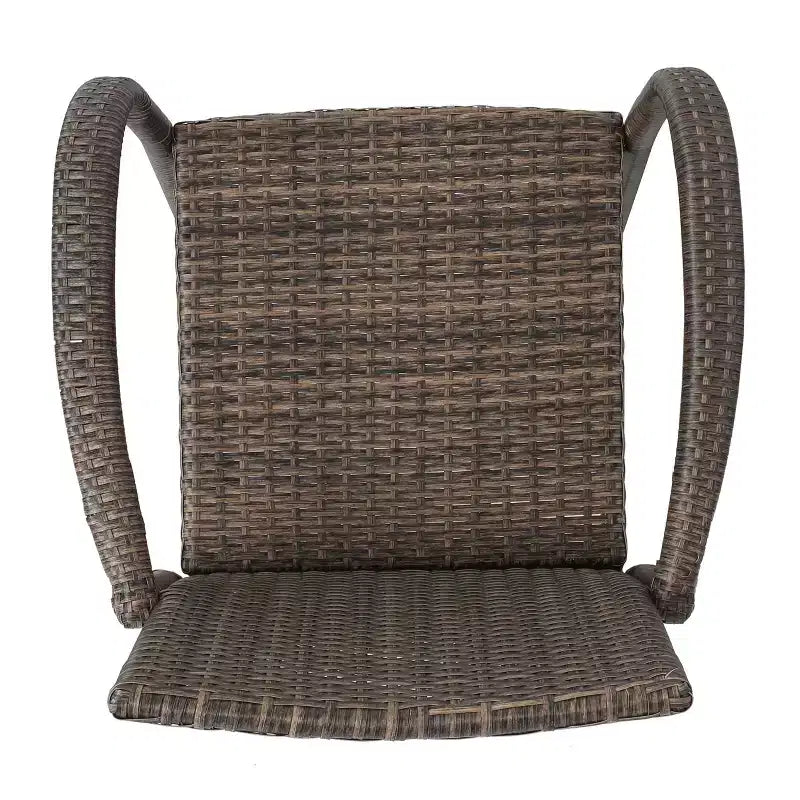 GDFStudio Conquista Outdoor Wicker 30 Inch Barstools (Set of 2)