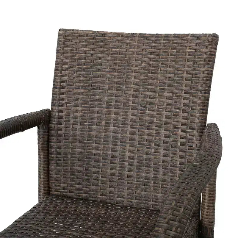 GDFStudio Conquista Outdoor Wicker 30 Inch Barstools (Set of 2)