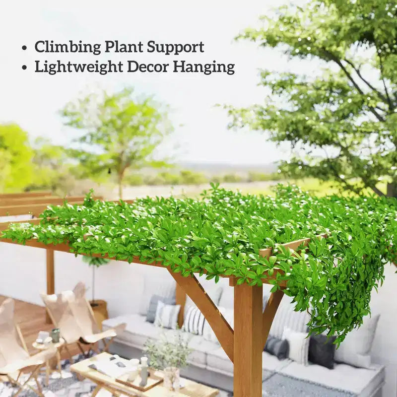 Outsunny Outdoor Pergola, Wood Gazebo Grape Trellis with Stable Structure, Dark Brown
