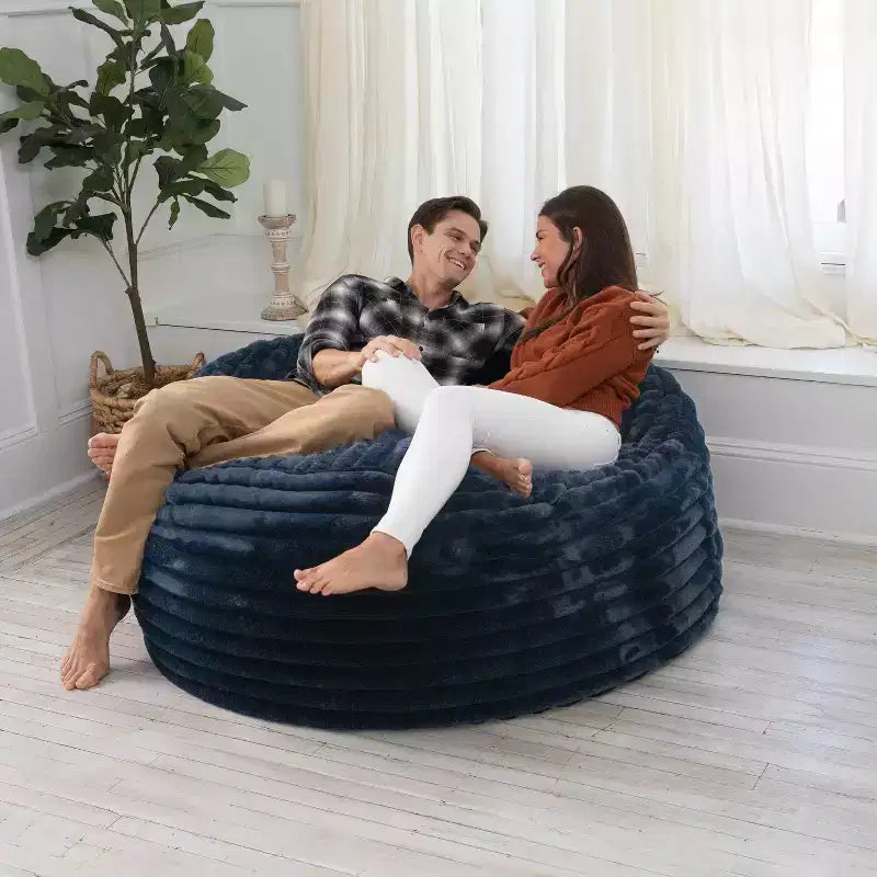 Jaxx 5 Foot Saxx Bean Bag Chair for Adults - Luxe Faux Fur