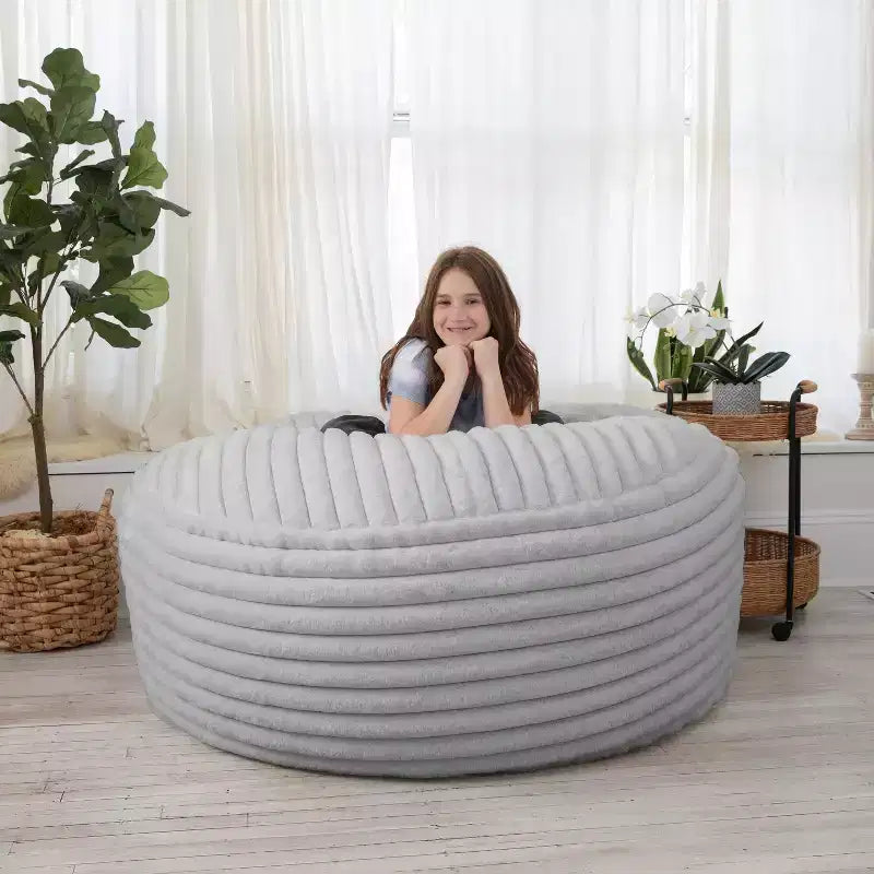 Jaxx 5 Foot Saxx Bean Bag Chair for Adults - Luxe Faux Fur