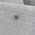DHP Step Swivel Accent Chair with USB, Light Gray Linen