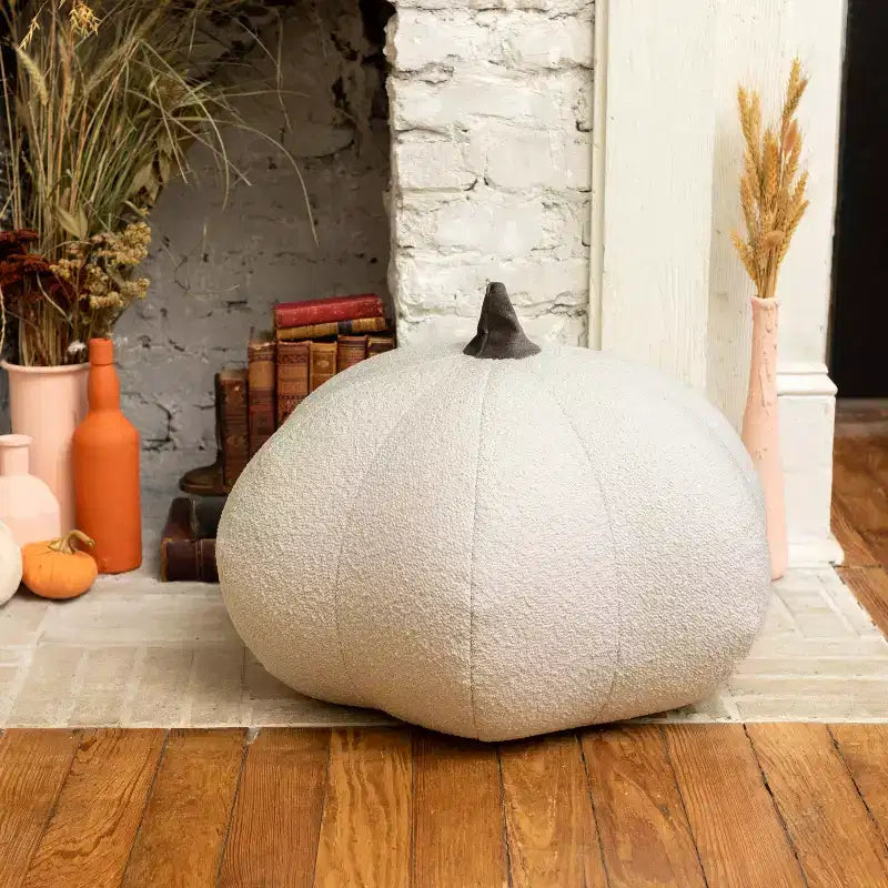 Jaxx Pumpkin Pouf - Luxurious Ottoman for Fall & Halloween Dcor