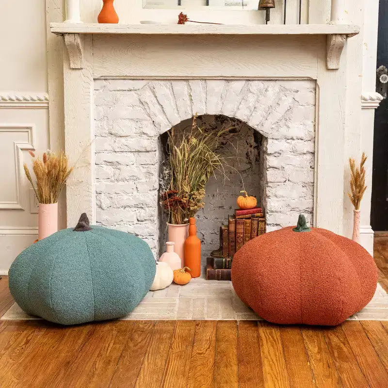 Jaxx Pumpkin Pouf - Luxurious Ottoman for Fall & Halloween Dcor