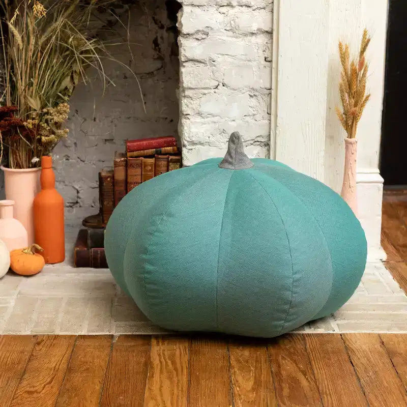 Jaxx Pumpkin Pouf - Luxurious Ottoman for Fall & Halloween Dcor