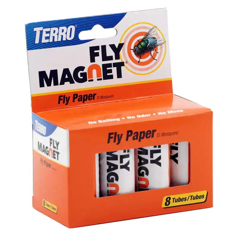 TERRO Fly Magnet Fly Paper - Case of 4 - 8 pack/case