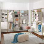 Gwyneth Closet - Hanging Rods, White Faux Marble and Golden Bronze