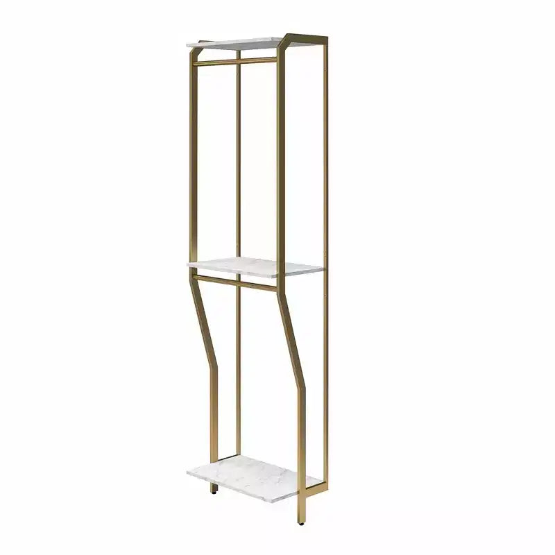 Gwyneth Closet - Hanging Rods, White Faux Marble and Golden Bronze