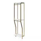 Gwyneth Closet - Hanging Rods, White Faux Marble and Golden Bronze