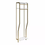 Gwyneth Closet - Hanging Rods, White Faux Marble and Golden Bronze