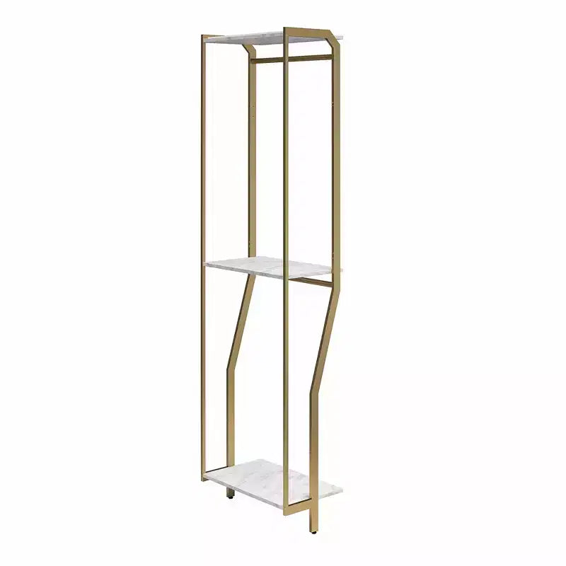 Gwyneth Closet - Hanging Rods, White Faux Marble and Golden Bronze