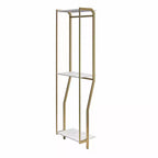 Gwyneth Closet - Hanging Rods, White Faux Marble and Golden Bronze
