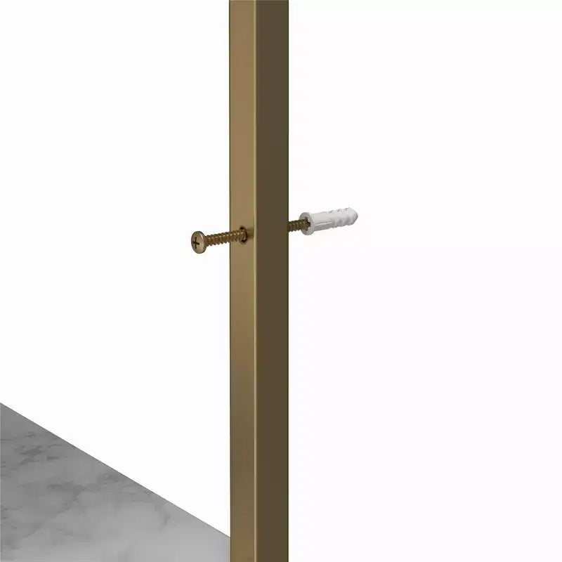 Gwyneth Closet - Hanging Rods, White Faux Marble and Golden Bronze