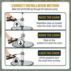 BestMassage Barber Chair Professional Salon Chair Heavy-Duty Hydraulic Pump with Swivel Base