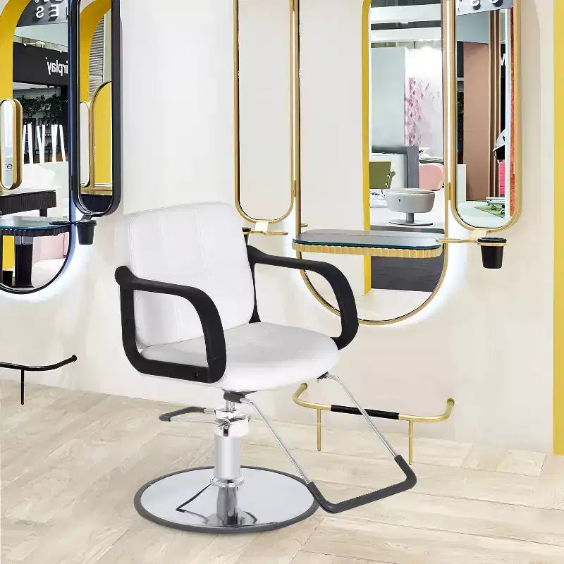 BestMassage Barber Chair Professional Salon Chair Heavy-Duty Hydraulic Pump with Swivel Base
