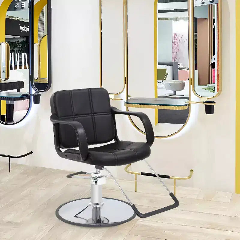 BestMassage Barber Chair Professional Salon Chair Heavy-Duty Hydraulic Pump with Swivel Base