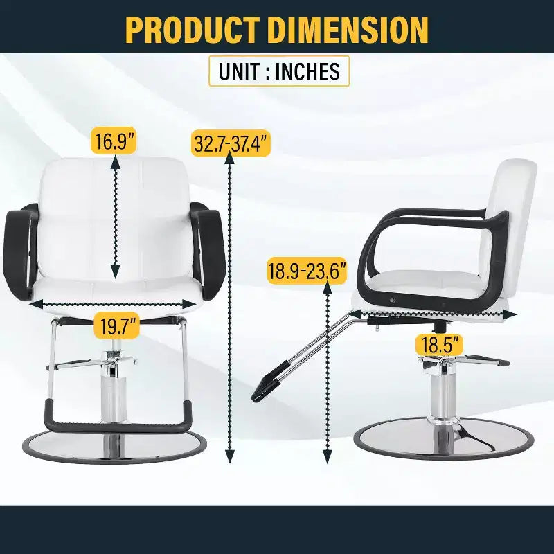 BestMassage Barber Chair Professional Salon Chair Heavy-Duty Hydraulic Pump with Swivel Base