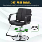 BestMassage Barber Chair Professional Salon Chair Heavy-Duty Hydraulic Pump with Swivel Base