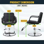 BestMassage Barber Chair Professional Salon Chair Heavy-Duty Hydraulic Pump with Swivel Base