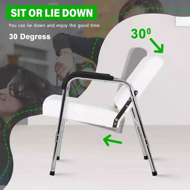 BestMassage Shampoo Chair Salon Chair Barber Chair with Faux Leather Armrest