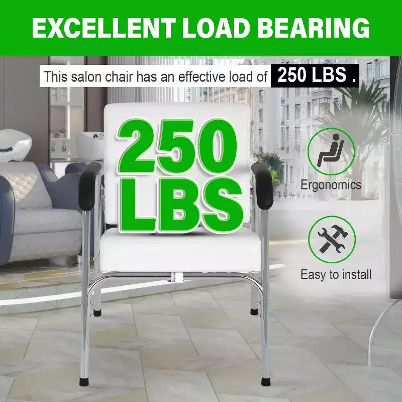 BestMassage Shampoo Chair Salon Chair Barber Chair with Faux Leather Armrest