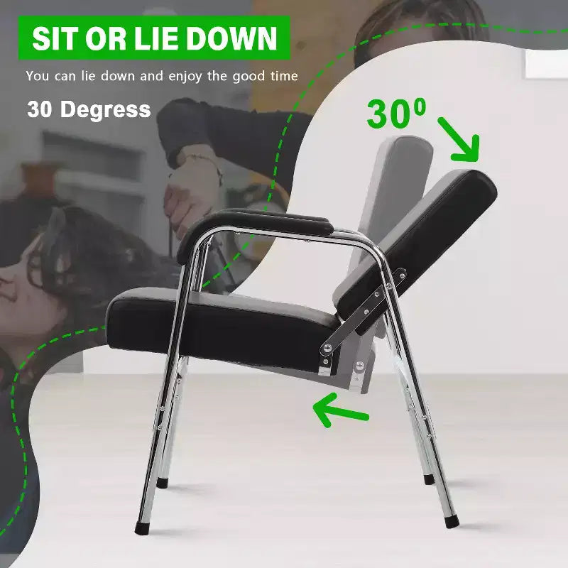 BestMassage Shampoo Chair Salon Chair Barber Chair with Faux Leather Armrest