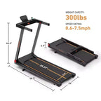 DeerRun A1 Folding Smart Treadmill with 6% Incline - Support Bluetooth & Remote Wireless Control