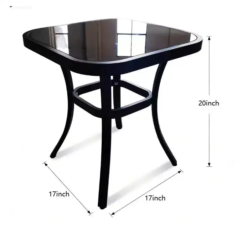 ALAULM 3 PCS Patio Furniture Set, Outdoor Aluminum Swivel Gliders Rocker, Patio Bistro Set Rocking Chair w/Cushions & coffee table