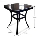 ALAULM 3 PCS Patio Furniture Set, Outdoor Aluminum Swivel Gliders Rocker, Patio Bistro Set Rocking Chair w/Cushions & coffee table