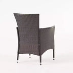 GDFStudio Berkeley Outdoor Acacia Wood and Wicker 3 Piece Bistro Set