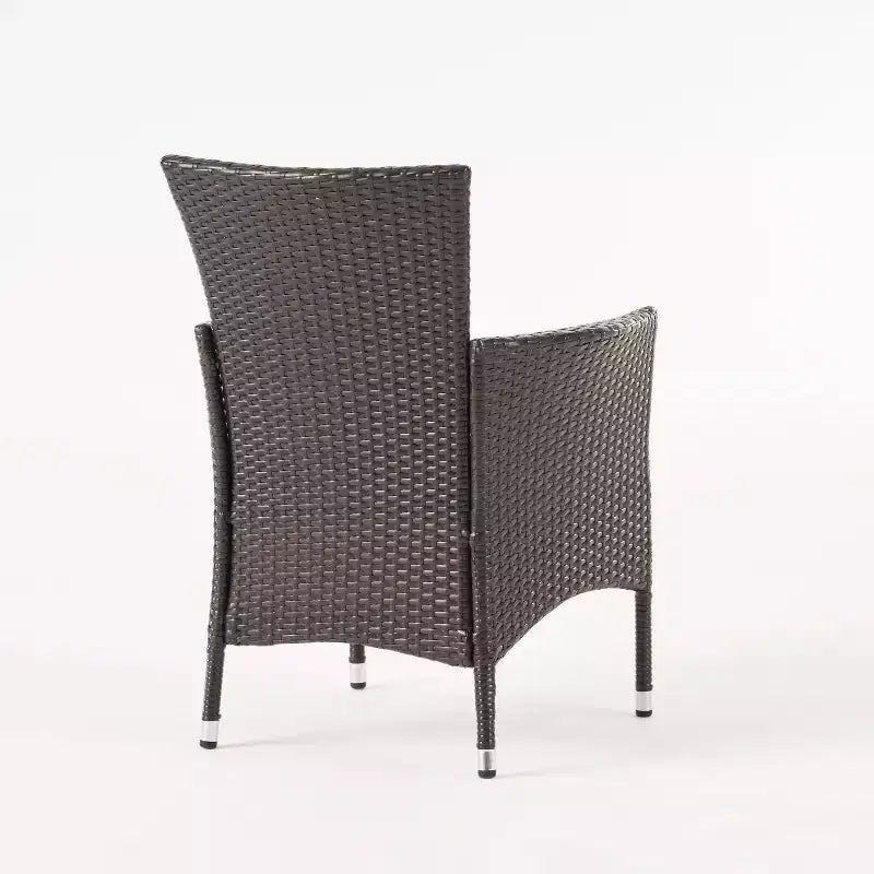 GDFStudio Berkeley Outdoor Acacia Wood and Wicker 3 Piece Bistro Set