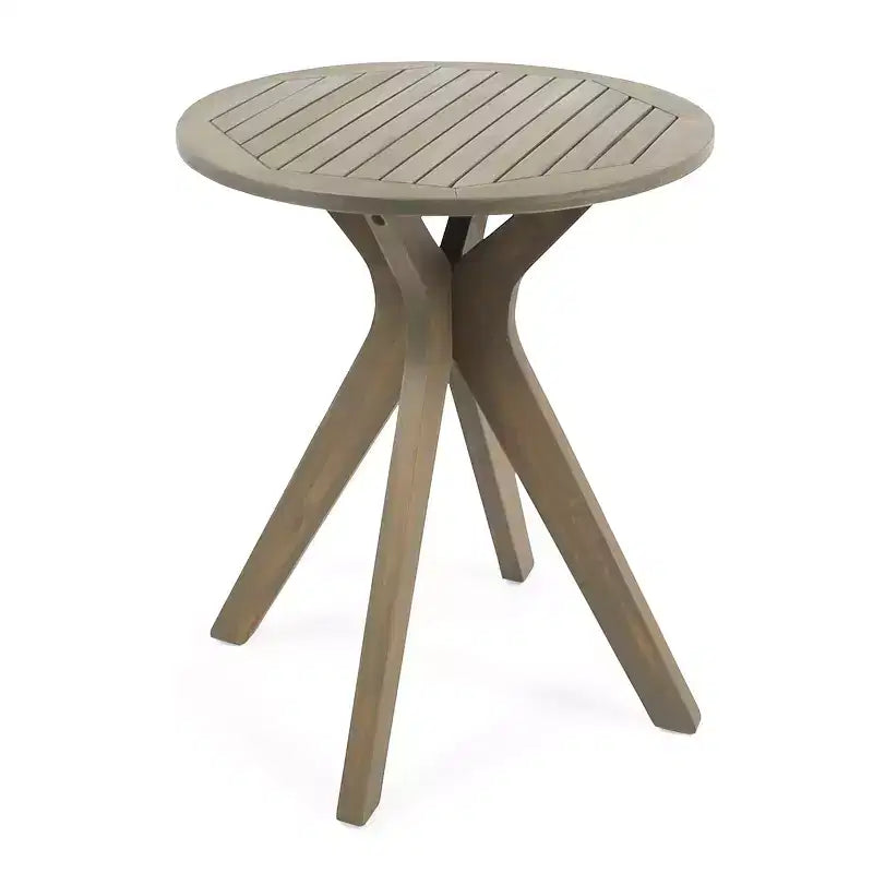 GDFStudio Berkeley Outdoor Acacia Wood and Wicker 3 Piece Bistro Set