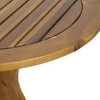 GDFStudio Berkeley Outdoor Acacia Wood and Wicker 3 Piece Bistro Set