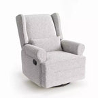 Heynemo Swivel Recliner Chair, Comfy Glider Rocking Chairs with Pillow and Footrest, Swivel Rocking Chair for Bedroom,Nursery