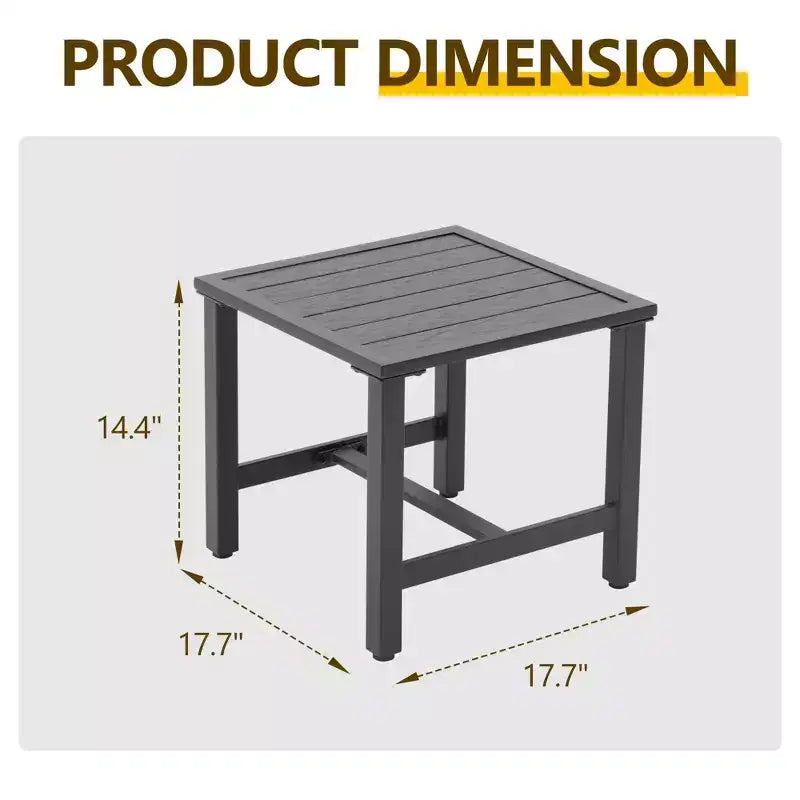 Heynemo 3 Pieces Patio Bistro Set with Swivel Chair and Small Side Table, All Weather Rattan Chairs with Water-Resistant Cushions & Metal Frame