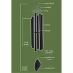 Music of the Spheres Pentatonic Mezzo, Small-Medium Handcrafted, Precision Tuned, Weather Resistant Unique Outdoor Wind Chime, 38