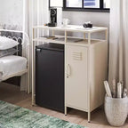 Novogratz Cache Metal Locker-Style Mini Refrigerator Organizer