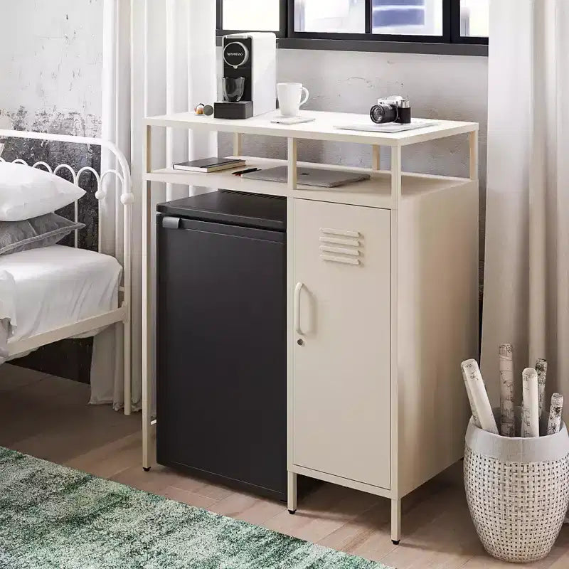 Novogratz Cache Metal Locker-Style Mini Refrigerator Organizer